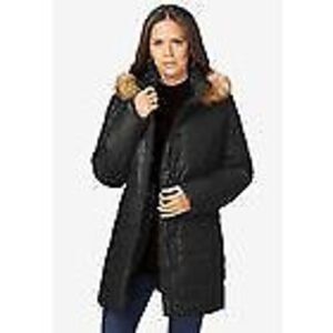 Roamans Classic-Length Puffer Jacket with Hood